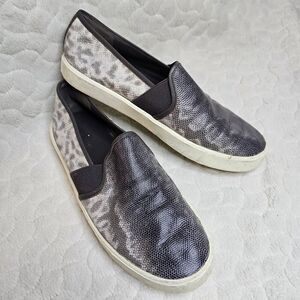 Vince snakeskin sneakers slip on shoes